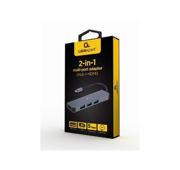 I/o adapter usb-c to hdmi/usb3/2in1 a-cm-combo2-01, Gembird