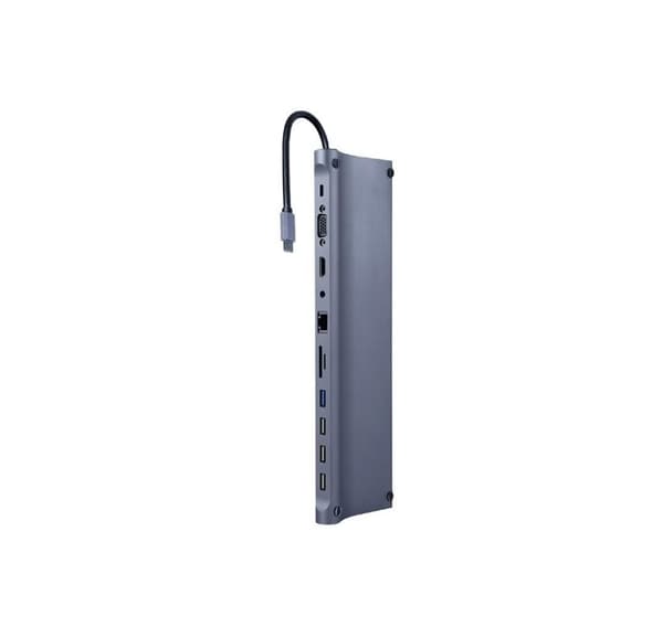 I/o-adapter usb-c til hdmi/usb3/11in1 a-cm-combo11-01, Gembird