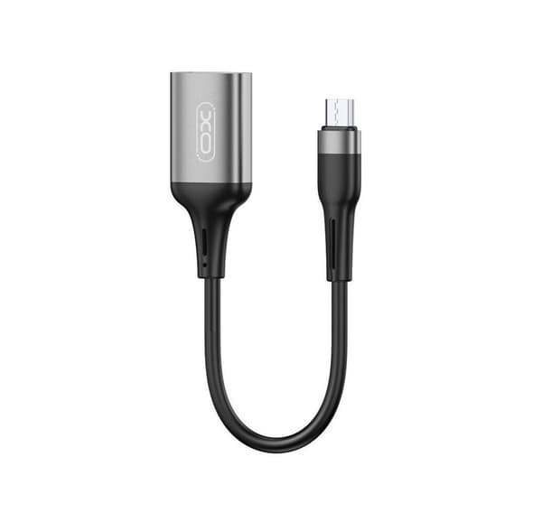 XO adapter USB - microUSB OTG, black (NB201)