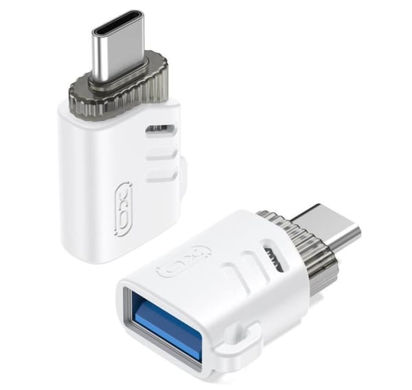Adapter USB-USB-C OTG, white (NB256B), XO