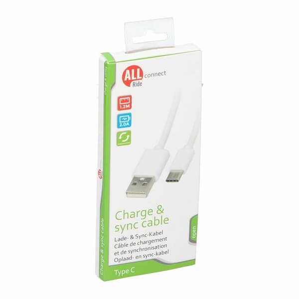 USB-C-Kabel All Ride Hvit 1,2 m