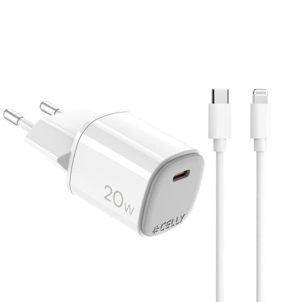 USB-Kabel Celly UPTC1USBC20WCTL Hvit