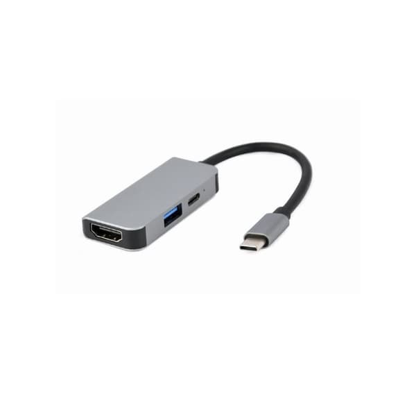 I/o-adapter usb-c till hdmi/usb3/3in1 a-cm-combo3-02, Gembird