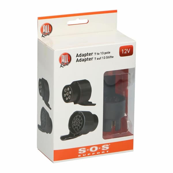 Släpvagnsplugg All Ride Plast 12 V 7-13 pin