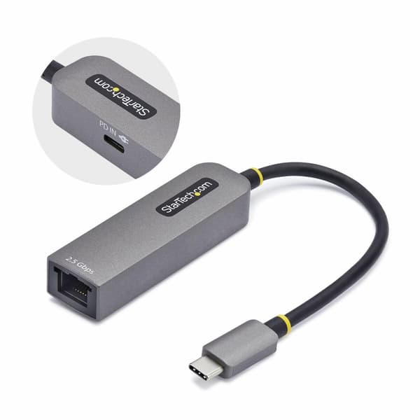 USB-Kabel Startech 2GPD3-USB-C-ETHERNET Grå Grå