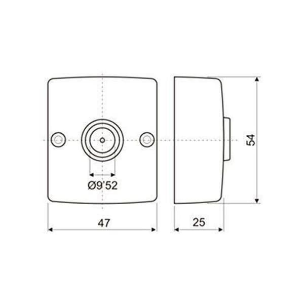 ElectroDH DH 10.515/m/BT bas enkel koaxial ytantenn - 10515MBT