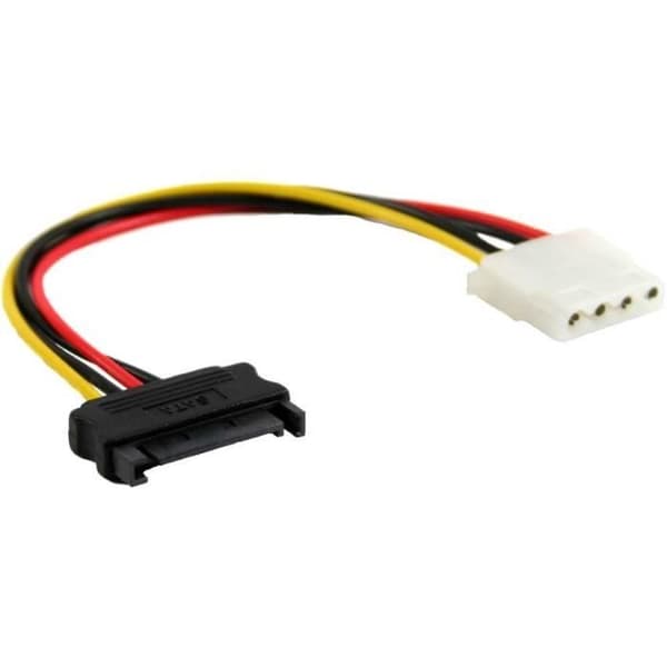 SATA InLine® strömadapter, 15-stifts SATA-hona till 4-stift hane, 15 cm
