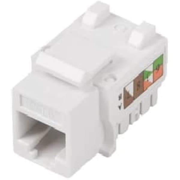 LANBERG Keystone Cat.6 UTP RJ45 90 graders kabel - vit