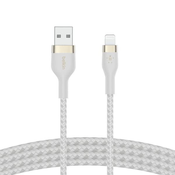 USB til Lightning-kabel Belkin CAA010BT2MWH Hvid 2 m