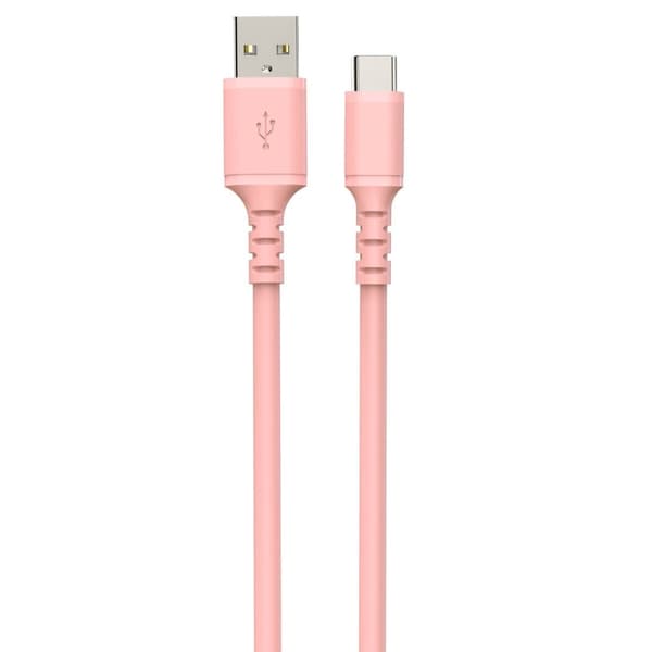 USB A - USB-C kaapeli DCU Pinkki 1 m
