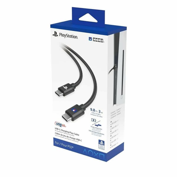 USB-Kaapeli HORI PS5 Musta
