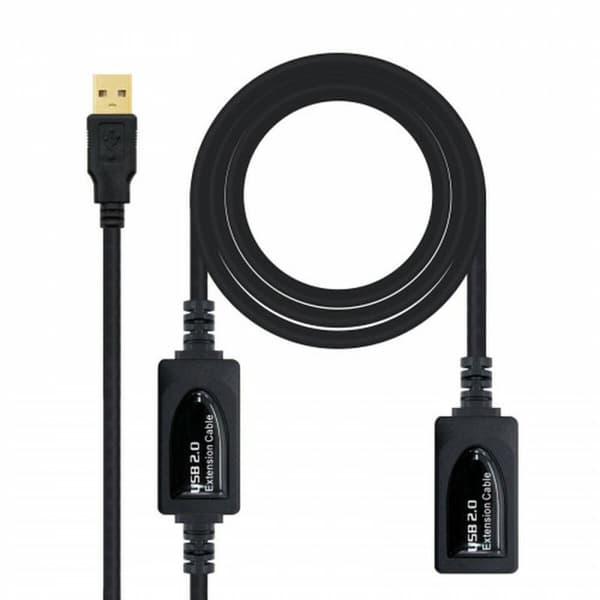 USB-kabel NANOCABLE 10.01.0213 Sort 15 m