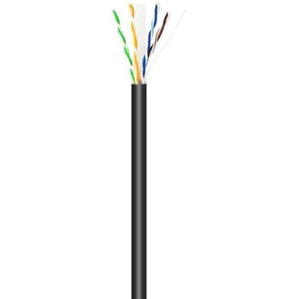 Vattentät utomhus nätverkskabel RJ45 Cat.6 UTP rigid Cca AWG23 Svart 100 m - AISENS - A135-0675