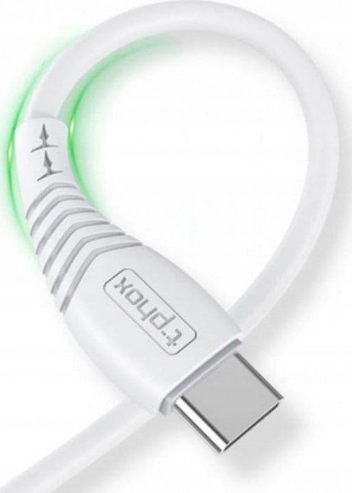Kabel för data för industrin T-phox USB-C - USB-C-kabel 1,2 m Vit