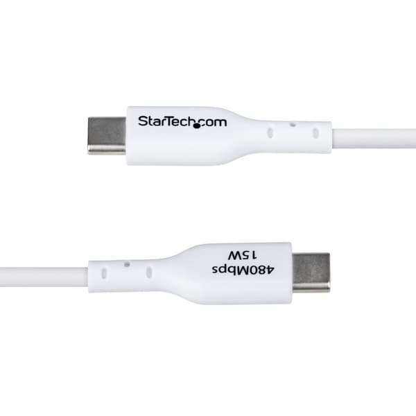 USB-Kabel Startech USB2AC1MNCWHE Hvit 1 m