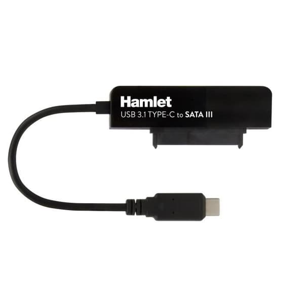 HAMLET HÅRDDISK LÅDA KABEL + USB ADAPTER 3.1 SATA III T ADAPTER