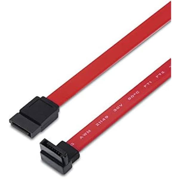SATA Datakabel - AISENS - A130 - 0,5 m - Röd - Vinklad Kontakt