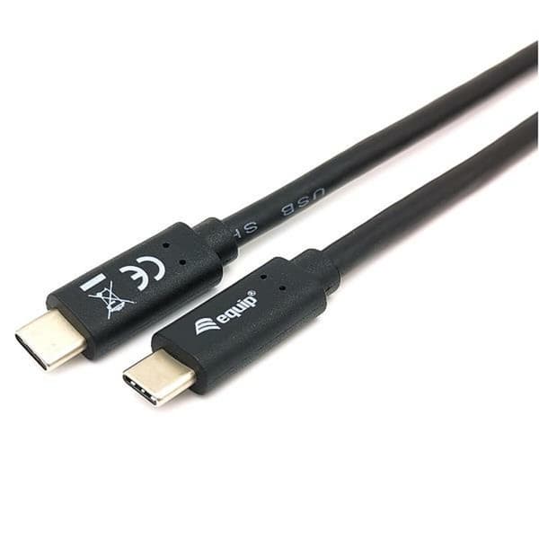 USB-C till USB-C Kabel Equip 12834707101 Svart 2 m