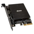 Miniatyrbild 1 av 3: akasa akasa m.2 pci-e sata rgb led adapter karte svartAkasa M.2 PCI-E SATA RGB LED Adapter Karte fodral 121052