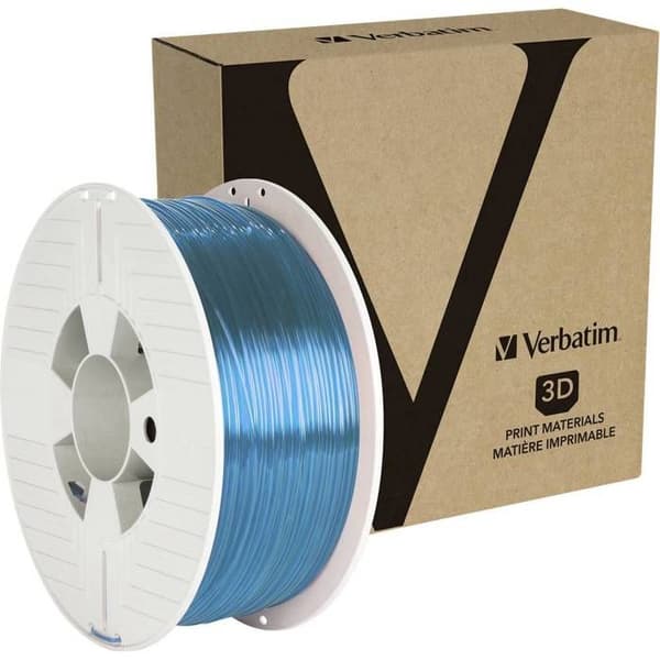 3D filament - VERBATIM - PET-G - 1,75 mm - 1 kg - Transparent blå