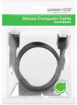 Accessories for connecting, HDMI (female) - HDMI (male) cable adapter 4K 10,2Gbps 1m Black, Ugreen