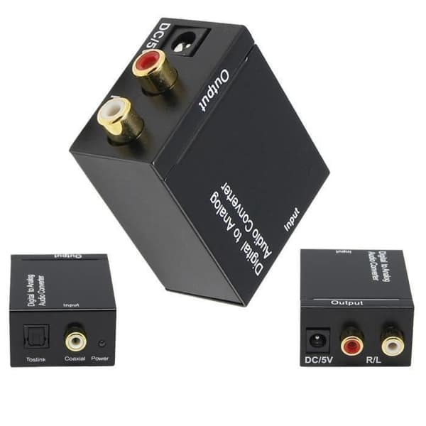 Ljudkonverterare - JL - A640N - Toslink till RCA - Digital till Analog - 3,5 mm