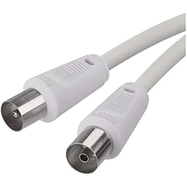 Koaxialkabel - EMOS - 5 m - Dubbel skärmning - Full HD-kompatibel - TV-kontakter IEC