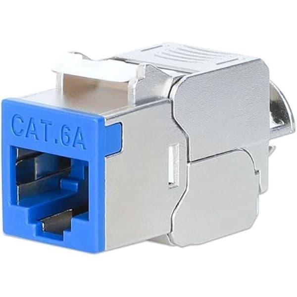 Modul Keystone Cat6a 10G STP - INTELLINET - RJ45 - 500 MHz - Blå färg - Lätt att använda