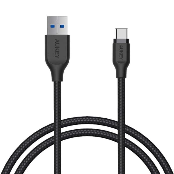 AUKEY CABLE USB-A - USB-C, 5GBPS, QC 15W, BRAIDED,2M