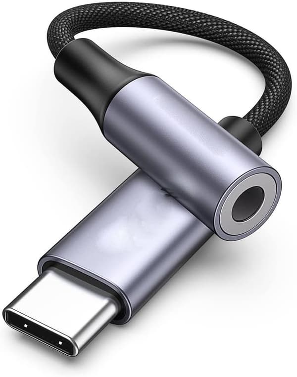 USB C - 3,5 mm Jack Audio Adapterin naaraskaapeli, Aux-C-kuulokkeiden digitaalinen sovitin Hi-Res DAC Dongle