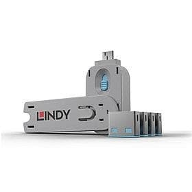 USB-portblockerare 4pack/blå 40452, Lindy