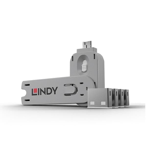 USB-portblockerare 4pack/vit 40454, Lindy