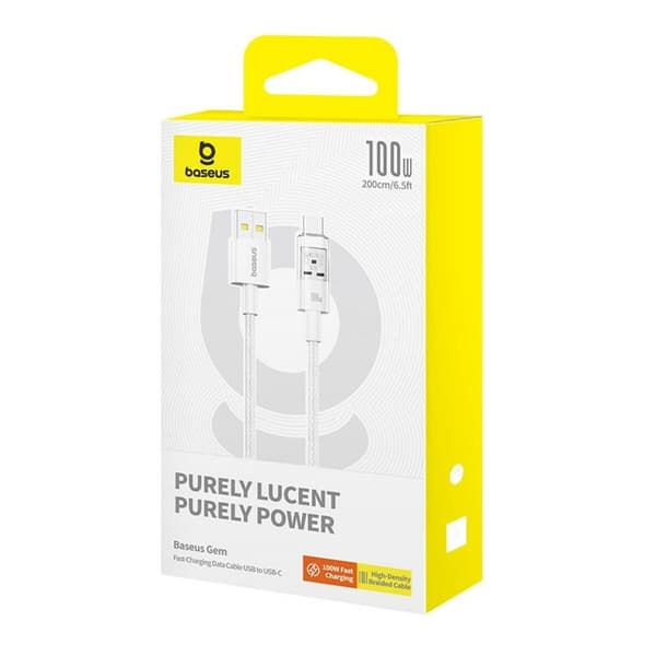 USB A til USB-C-kabel Baseus P10373002211-01 Hvid 2 m