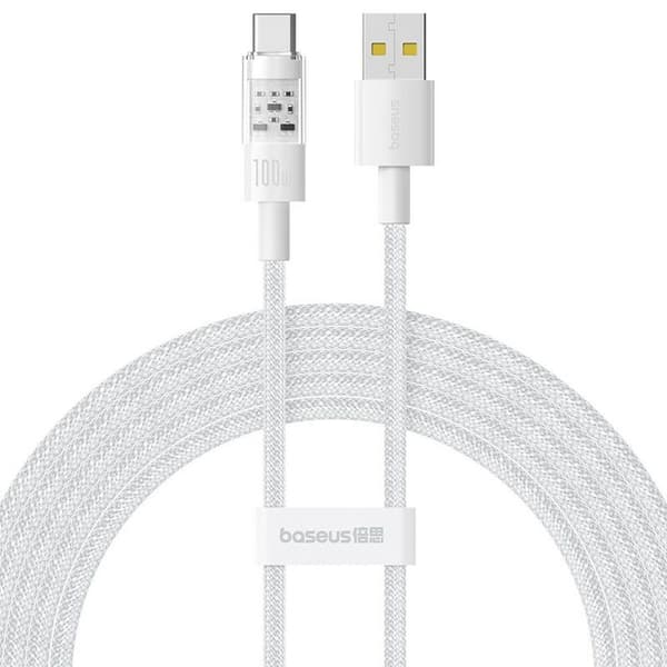 USB A til USB-C-kabel Baseus P10373002211-01 Hvid 2 m