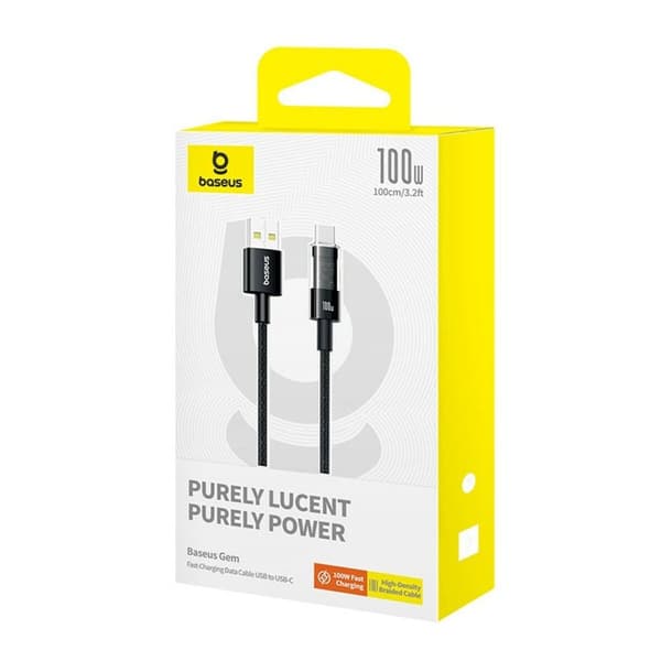 USB A - USB-C kaapeli Baseus P10373002111-00 Musta 1 m