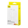 Miniatyrbillede 7 af 8: USB-C til USB-C-kabel Baseus P10365200211-00 Hvid 1 m