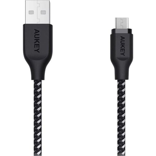 USB-kabel til micro USB Aukey CB-AM2 Hvid Sort 2 m