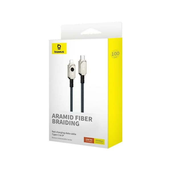 Kabel USB-C till Lightning Baseus P10355803221-00 Vit Svart 1 m