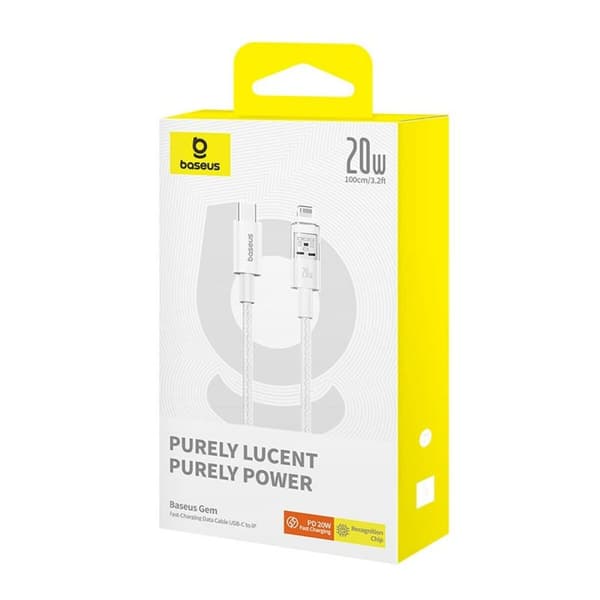USB-C - Lightning kaapeli Baseus P10373001211-00 Valkoinen 1 m