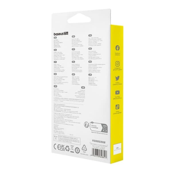 USB-C - USB-C kaapeli Baseus P10311803111-00 Musta 1 m