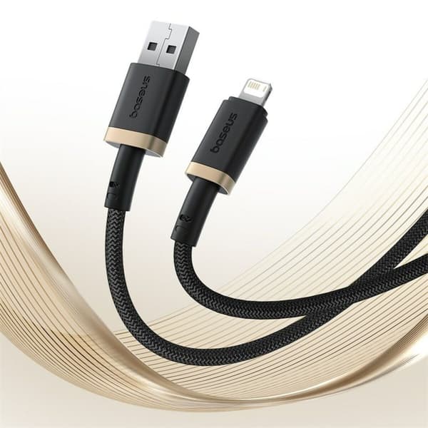 Kabel USB till Lightning Baseus P10377801U01-00 Svart Guld 1 m