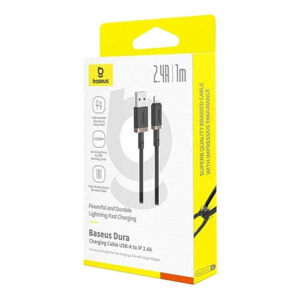 Kabel USB till Lightning Baseus P10377801U01-00 Svart Guld 1 m