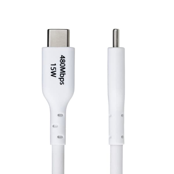 USB-kabel Startech USB2AC3MNCWHE Vit 3 m