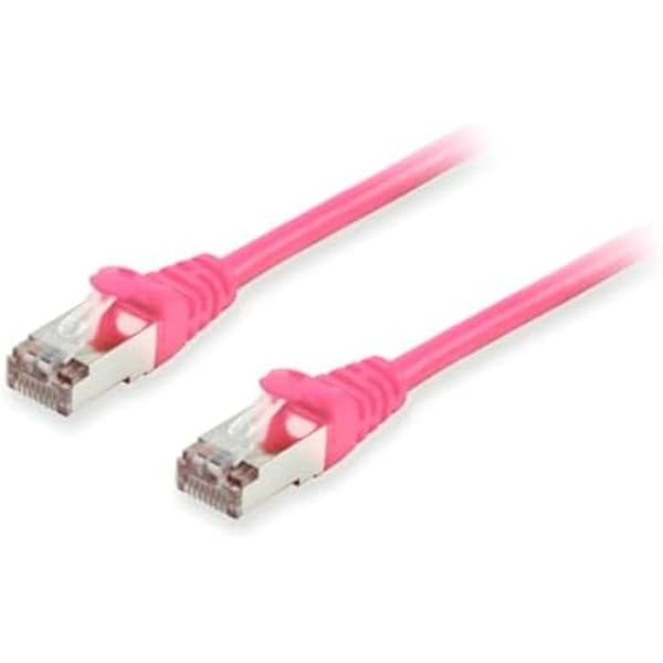 Nätverkskabel Cat6A S/FTP - EQUIP - 10 m - RJ45 - Färg rosa - 10 Gbps