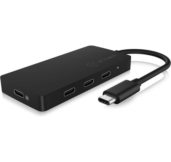 Raidsonic, USB Hub, 4-ports hubb med USB Type-C-gränssnitt och PD-port, IB-HUB1429-CPD