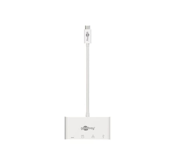 Goobay, USB-C Dock, USB-C Multiport Adapter (HDMI + Ethernet, PD), 62105