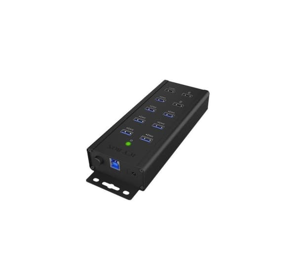 Raidsonic, USB-hubb, 7-portars industrihubb, IB-HUB1703-QC3