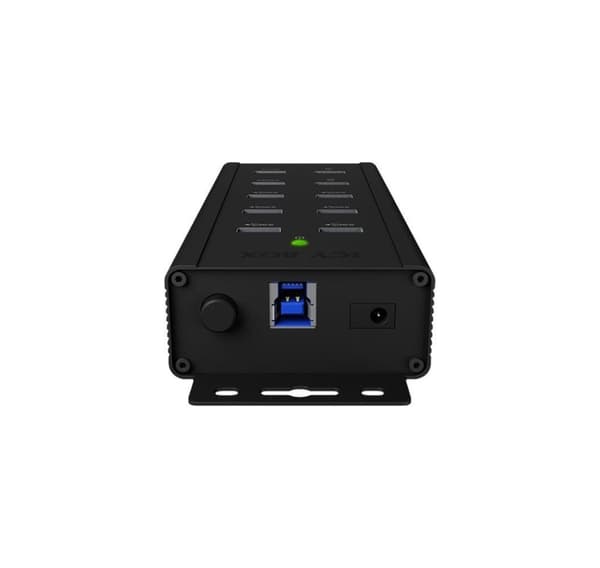 Raidsonic, USB-hubb, 7-portars industrihubb, IB-HUB1703-QC3