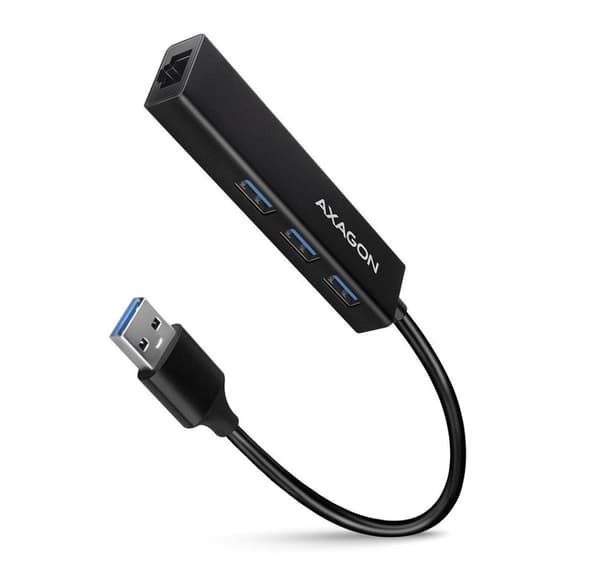 AXAGON, SuperSpeed ​​USB-A Hub och Gigabit LAN, HMA-GL3A
