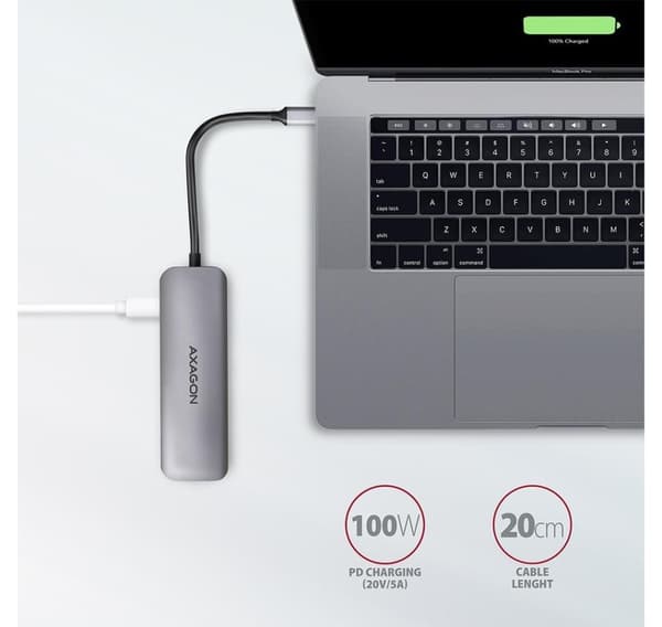 AXAGON, SuperSpeed USB-C COMBO 5in1 Hub, HMC-5